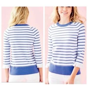 Women’s Lilly Pulitzer Dasha Sweater Coastal Blue Size Large | EUC